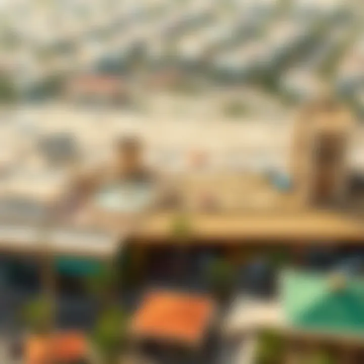 Aerial view of Al Awir market showcasing real estate developments