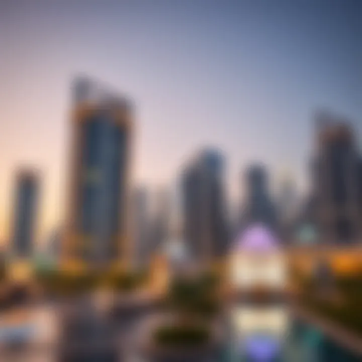 The skyline of Dubai showcasing modern architecture