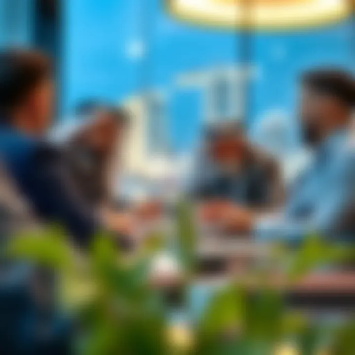 A professional meeting discussing real estate strategies