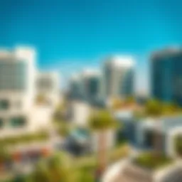 Panoramic view of Al Rashidiya showcasing modern architecture and green spaces