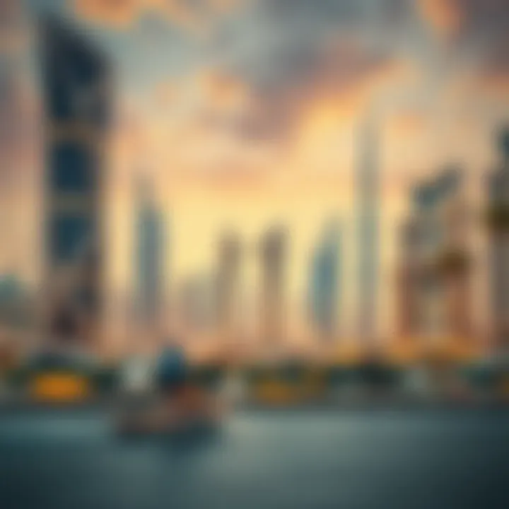 Evolution of Dubai's Skyline Historical context illustration depicting the evolution of Dubai's skyline