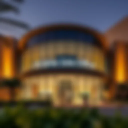 Modern Architecture of Al Zahia Sales Office Exterior view of Al Zahia Sales Office showcasing modern architecture