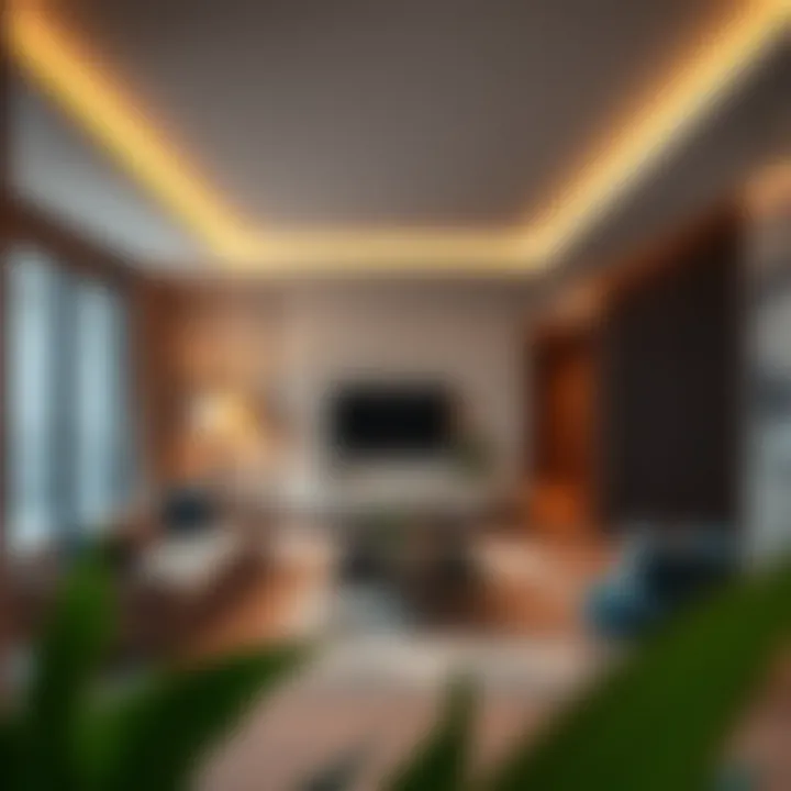Elegant Interior of a Dubai Luxury Apartment Modern interior of a luxury apartment in Dubai