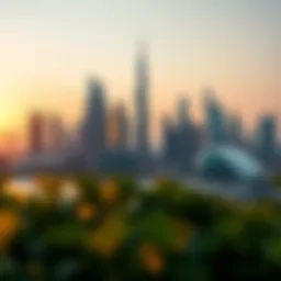 A stunning skyline of Dubai showcasing iconic architecture