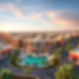 Aerial view of Arada Aljada development showcasing innovative architecture