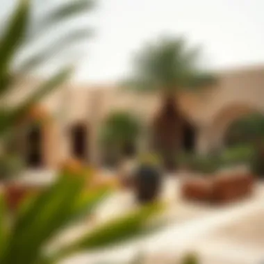 Communal areas fostering interaction among bedspace residents in Abu Hail