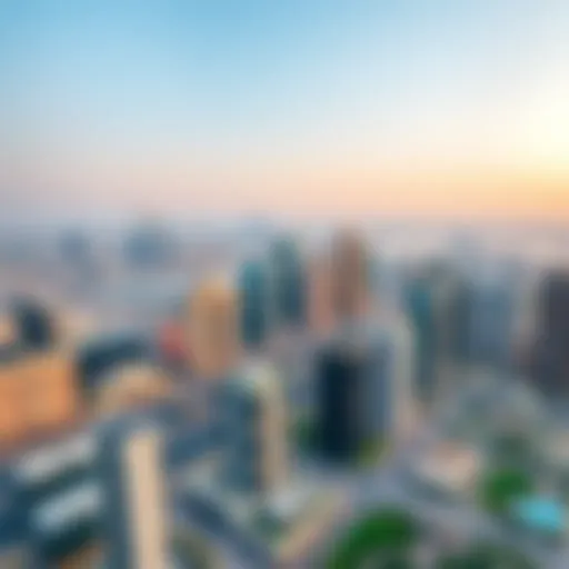 Aerial view of Dubai skyline showcasing real estate developments