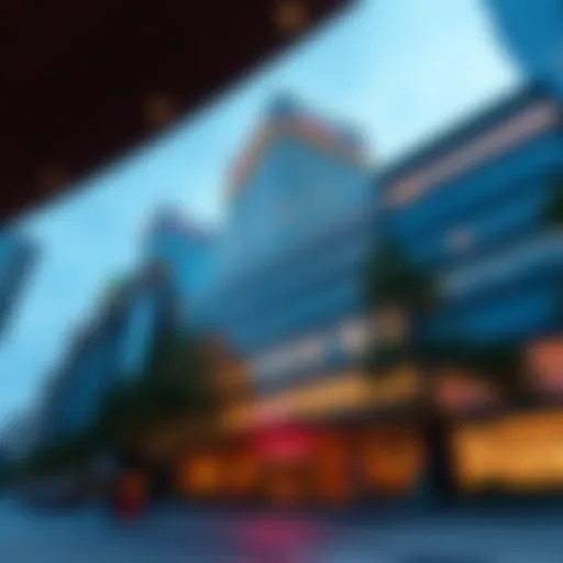 Panoramic view of the Century 21 Building showcasing its unique architectural design