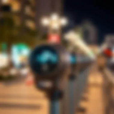 Parking Meter Details at JBR Walk Close-up of a parking meter at JBR Walk