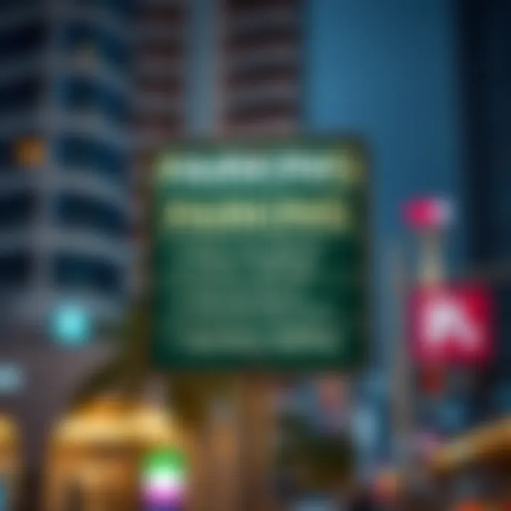 Parking Signage at JBR Walk Signage indicating parking options at JBR Walk