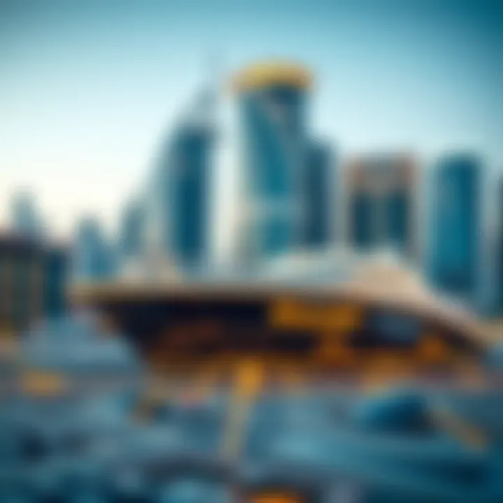 An infographic depicting various business sectors thriving in Business Bay