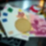 Visual representation of Euro and AED currency notes