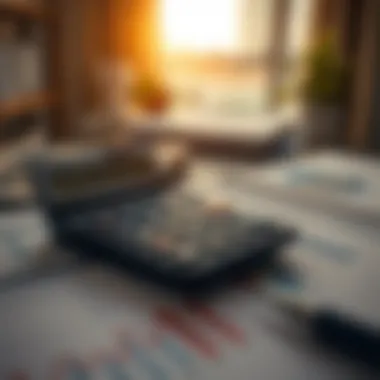 Calculator and financial documents symbolizing investment planning