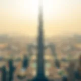 Aerial Perspective of Burj Khalifa Aerial view of Burj Khalifa showcasing its towering significance