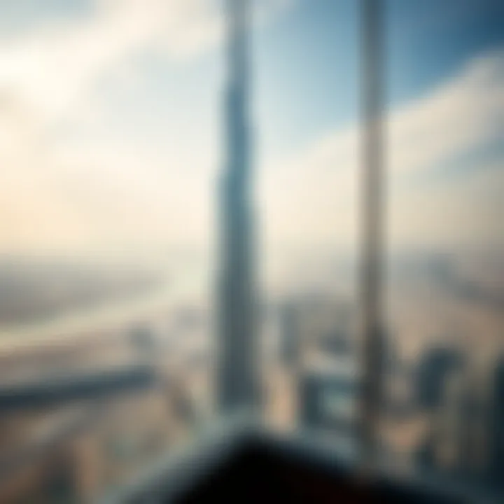 View from the Observation Deck of Burj Khalifa The stunning view from the observation deck of Burj Khalifa