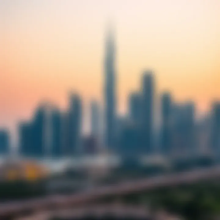 Dubai skyline featuring luxury developments
