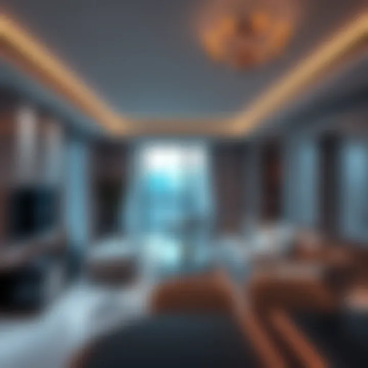 Luxurious interior of a living space at Damac Smart Heights highlighting design elegance