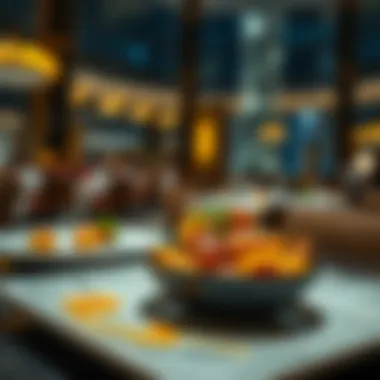 Gourmet Delights at Burj Khalifa Delectable dish served at one of the Burj Khalifa restaurants