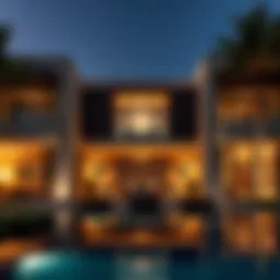 Luxurious villa in Dubai showcasing modern architecture