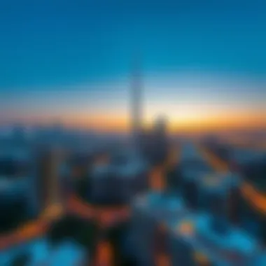 Aerial view of Dubai skyline showcasing luxury properties