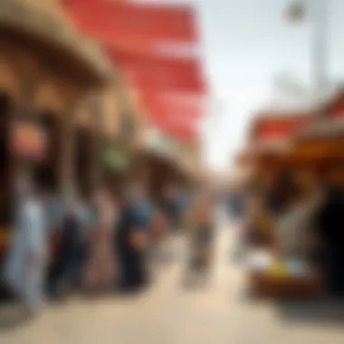 Bustling Market during Eid al-Fitr Vibrant street market bustling with activity during Eid