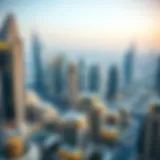 A panoramic view of Dubai's skyline showcasing luxury properties