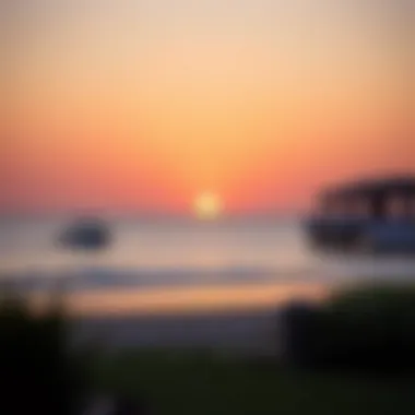 Stunning sunset view over Al Awan Beach highlighting its coastal appeal