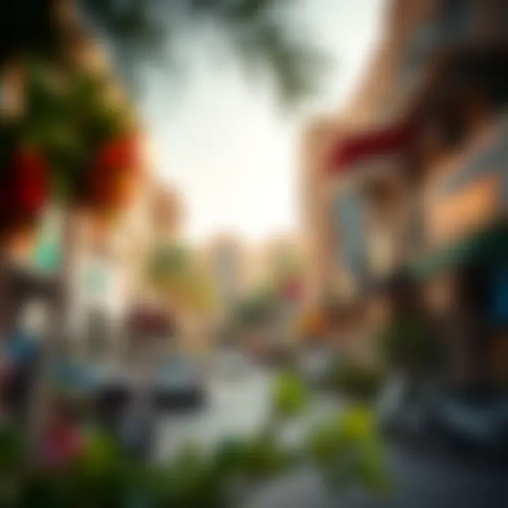 A vibrant community scene in Al Nahda 2, highlighting local businesses and lifestyle