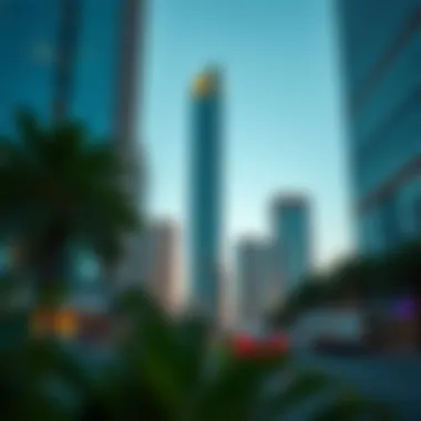 Surrounding urban environment of Al Owais Business Tower illustrating its integration in Dubai