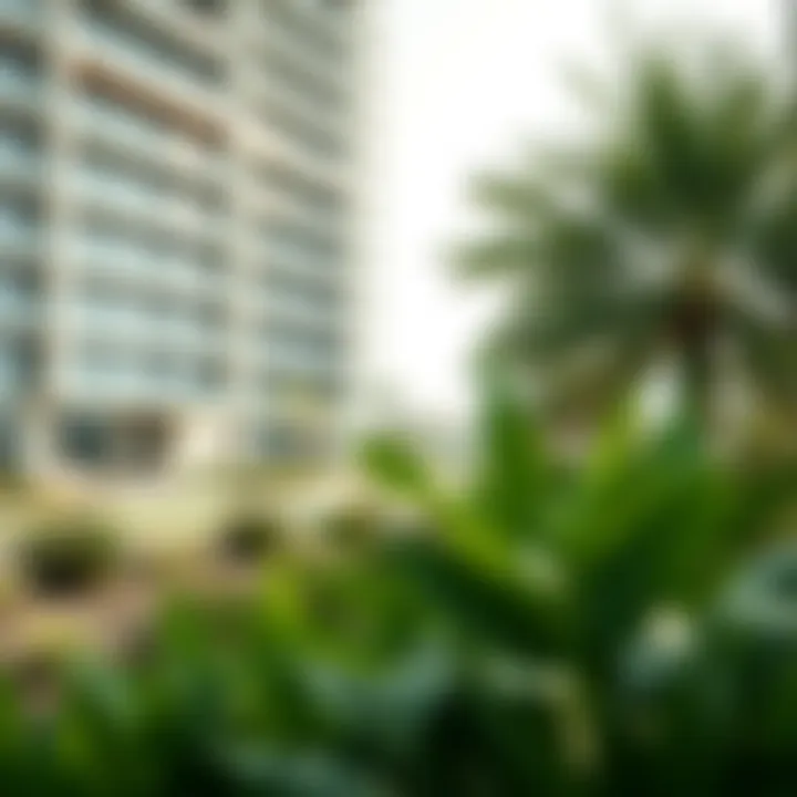 Sustainability Initiatives in Landscaping Sustainable landscaping surrounding the Apricot Building