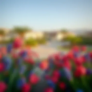 Vibrant spring landscape at Arabian Ranches 3, highlighting the beauty of the season.