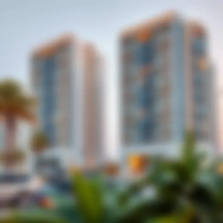 Luxury residential buildings in Arjan reflecting investment potential