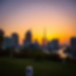 Stunning skyline view of Canal Heights at sunset