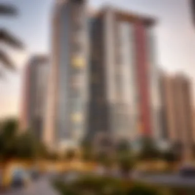 Modern residential complex nestled in Dubai's vibrant downtown area
