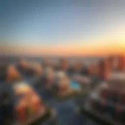 Aerial view of Deyar Real Estate developments in Dubai