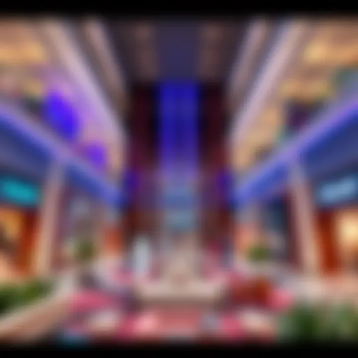 Interior layout of DFC Mall emphasizing consumer engagement areas