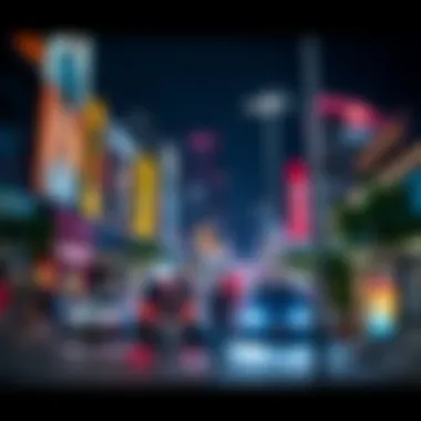 The Pulse of Downtown: A Vibrant Urban Experience Vibrant urban scene showcasing the bustling life in Downtown Dubai