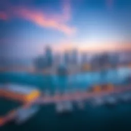 Aerial view of Dubai Creek Harbor showcasing the modern skyline