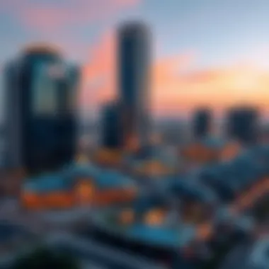 Infographic detailing investment opportunities surrounding Dunya Tower