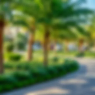 Community park in حي الياسمين with lush greenery