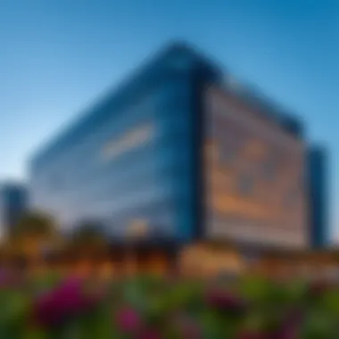 Contemporary Design of HDS Business Center Exterior view of HDS Business Center showcasing modern architecture