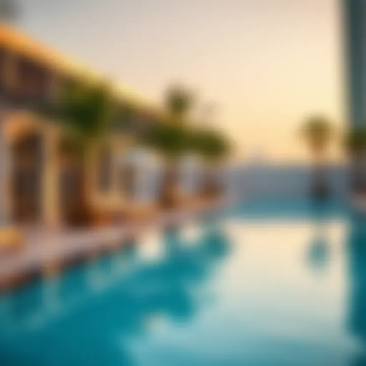 Luxurious amenities and serene poolside retreat at JBR