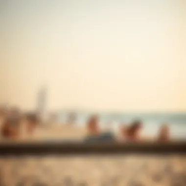 Families enjoying recreational activities along the JBR beach