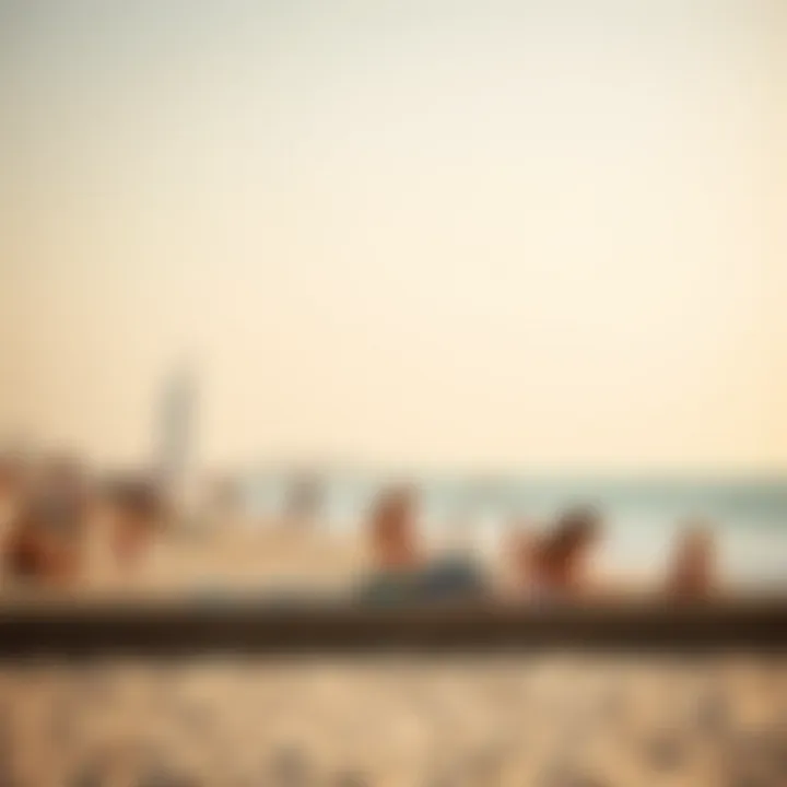 Families enjoying recreational activities along the JBR beach