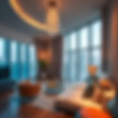 Luxurious apartment interiors showcasing modern design in JBR