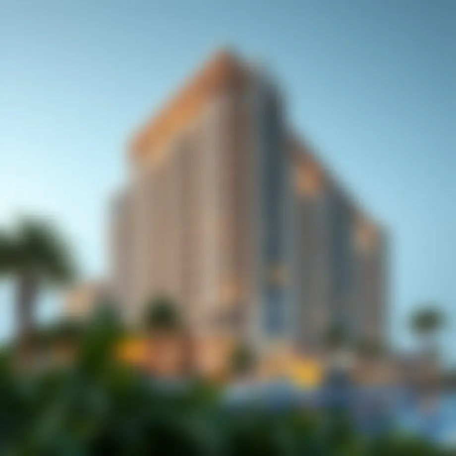 Stunning view of Jumeirah Residence showcasing its architectural design