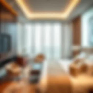 Luxurious Guest Room Interior Luxurious guest room interior featuring modern design and rich textures