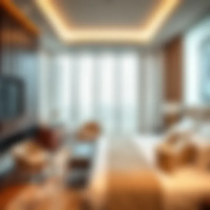 Luxurious Guest Room Interior Luxurious guest room interior featuring modern design and rich textures