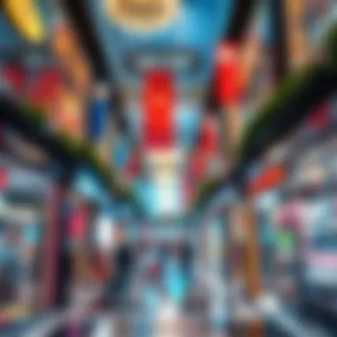 Vibrant shopping scene at الملا بلازا دبي