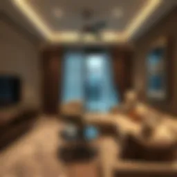 Stylish 1 BHK apartment interior in Dubai